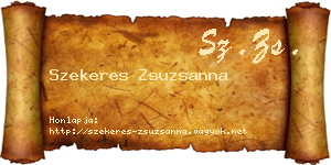 Szekeres Zsuzsanna névjegykártya