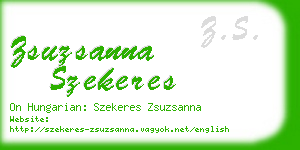 zsuzsanna szekeres business card